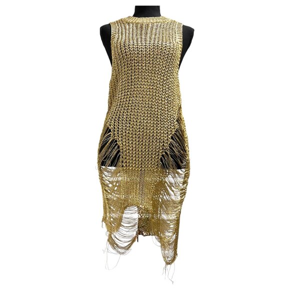 Thirty 6 Point 5 Las Angeles Gold Dress - Picture 1 of 9